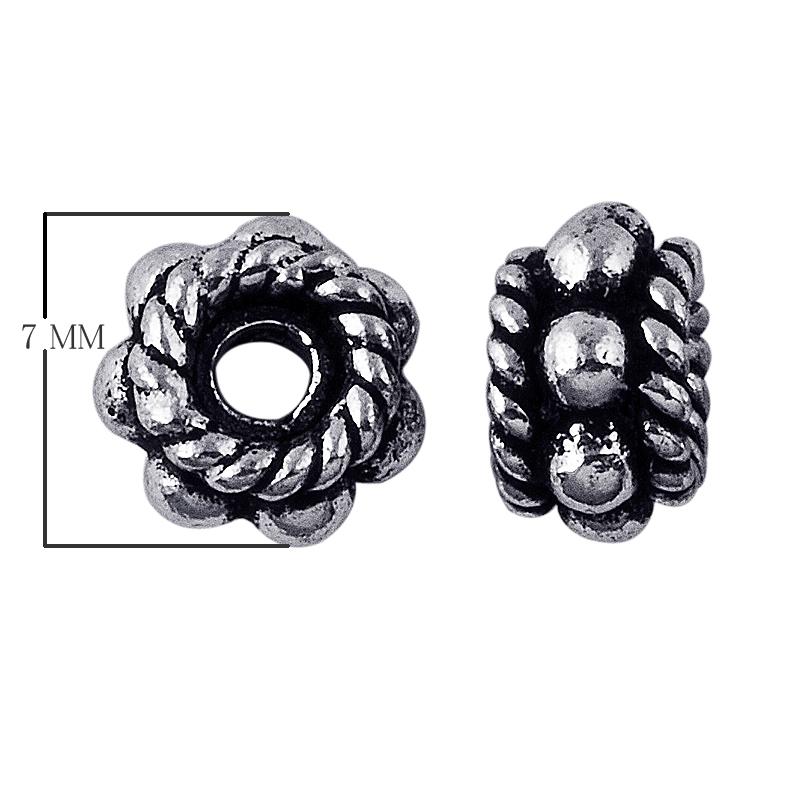 SSF-120 Silver Overlay Spacers Beads Bali Designs Inc 
