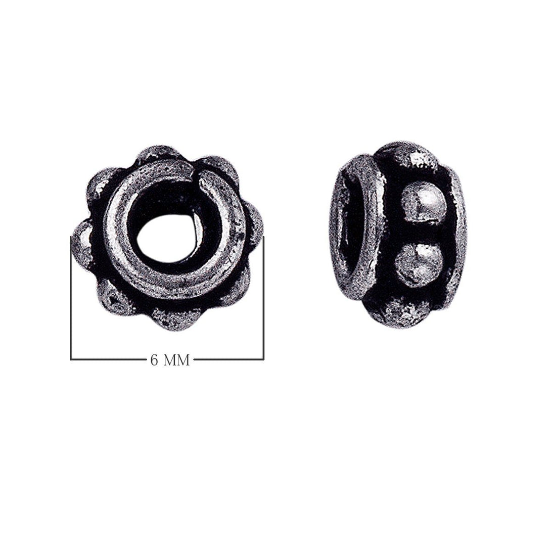 SSF-125 Silver Overlay Spacers Beads Bali Designs Inc 