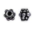 Silver Overlay Over Copper clustered round jewelry component with oxidized finish handcrafted in India