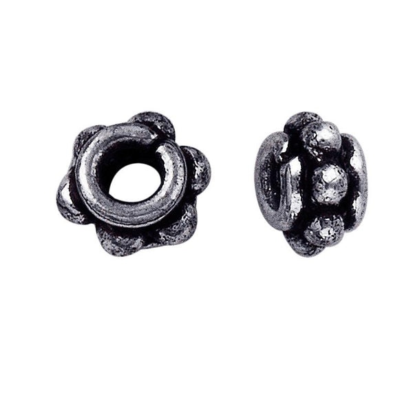 SSF-158-6MM Silver Overlay Spacers Beads Bali Designs Inc 
