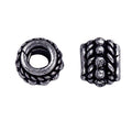 Silver Overlay Over Copper braided rope spacer with oxidized finish handcrafted in India