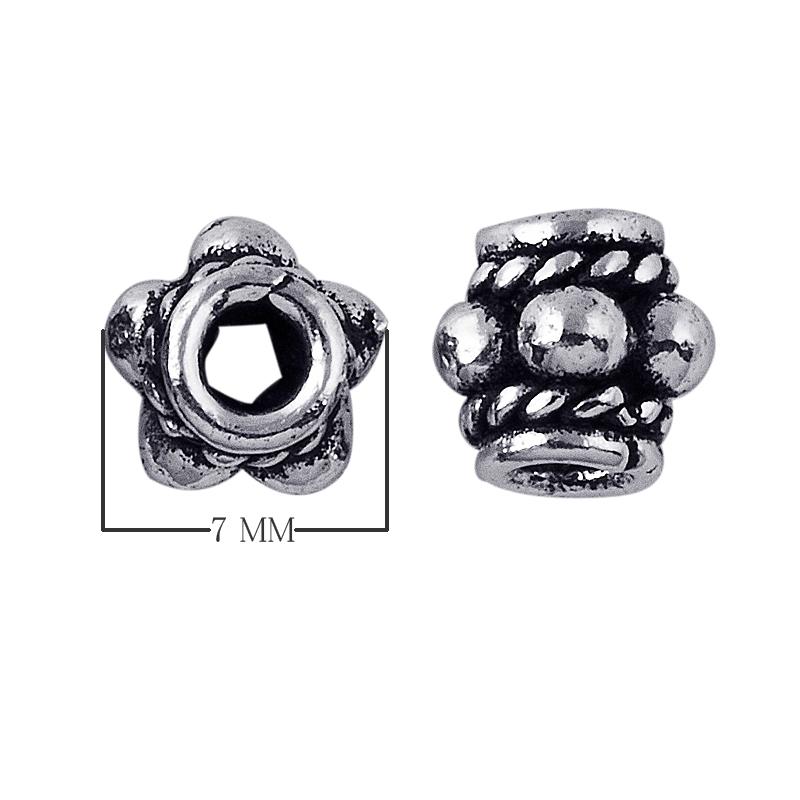 SSF-163 Silver Overlay Spacers Beads Bali Designs Inc 