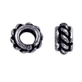 Silver Overlay Over Copper rope edge spacer with oxidized finish handcrafted in India