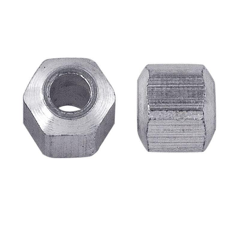 Handcrafted silver overlay copper spacer with threaded interior, industrial precision component from India