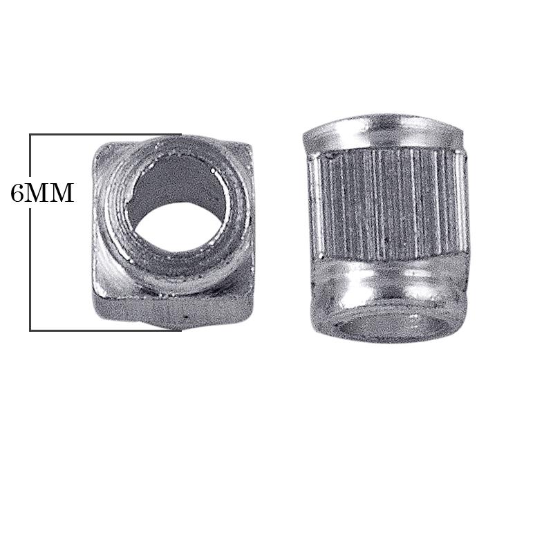 Handcrafted square barrel bead made with Silver Overlay Over Copper, textured metallic finish, artisan jewelry component from India.