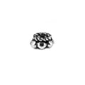 Handcrafted braided ring spacer bead made with Silver Overlay Over Copper, twisted detailing with rounded base, artisan jewelry component from India.