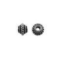 Handcrafted spacer beads made with Silver Overlay Over Copper, decorative metal spacers from India for jewelry making.