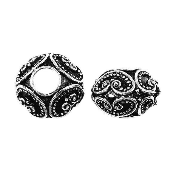 SSF-323 Silver Overlay Spacers Beads Bali Designs Inc 