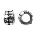 Silver Overlay Over Copper Handcrafted Spacer Beads With Oxidized Finish From India For Jewelry Manufacturing