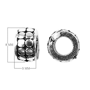 Silver Overlay Over Copper Handcrafted Spacer Beads With Oxidized Finish From India For Jewelry Manufacturing