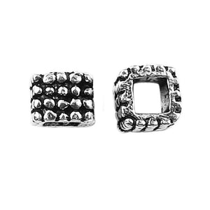 Silver Overlay Over Copper handcrafted spacer bead with oxidized finish for wholesale jewelry making from India