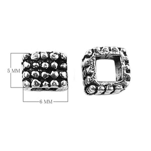 Silver Overlay Over Copper handcrafted spacer bead with oxidized finish for wholesale jewelry making from India