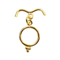 18K gold overlay grooved toggle clasp wholesale, handcrafted jewelry clasp supplier from India for necklaces and bracelets.