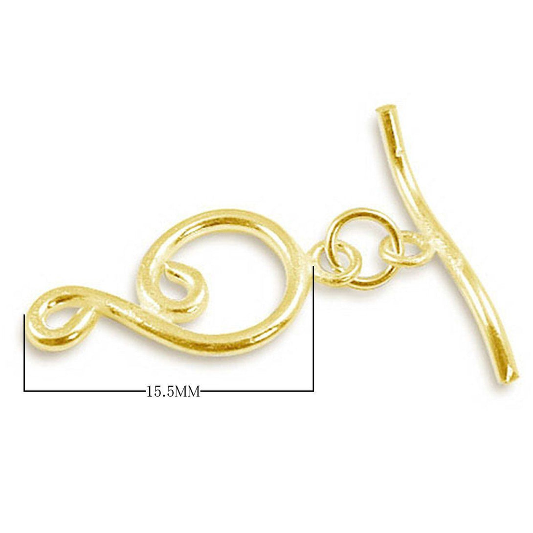TG-143 18K Gold Overlay Simple & Delicate Like Teardrop Toggle 28MM Beads Bali Designs Inc 