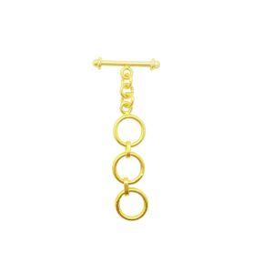 TG-153 18K Gold Overlay Adjustable Sleek and Modern Design Toggle 12MM Beads Bali Designs Inc 