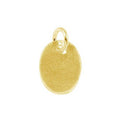 18K Gold Overlay Oval Charm Connector with polished finish, handcrafted in India