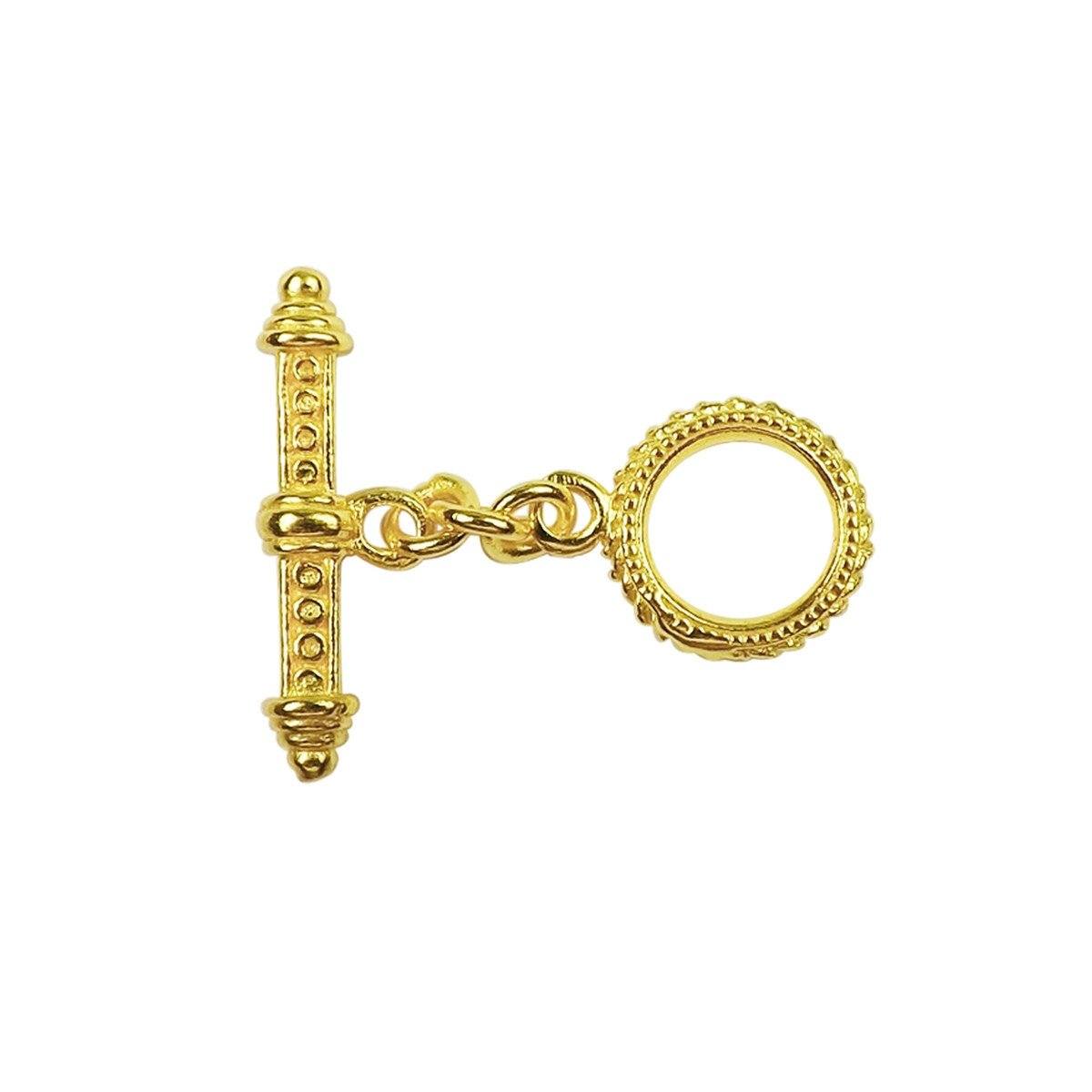 Wholesale 18K Gold Overlay Ornamental Toggle Clasp handcrafted in India