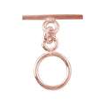 Wholesale Rose Gold Overlay Toggle Clasp handcrafted in India with minimalist polished design