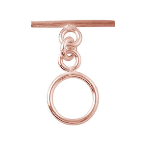 Wholesale Rose Gold Overlay Toggle Clasp handcrafted in India with minimalist polished design
