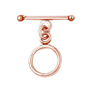 Wholesale Rose Gold Overlay Toggle Clasp handcrafted in India with polished simple design