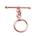 Wholesale Rose Gold Overlay Toggle Clasp handcrafted in India with circular wrapped design