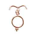 Wholesale Rose Gold Overlay Toggle Clasp handcrafted in India with curved bar and circular loop design