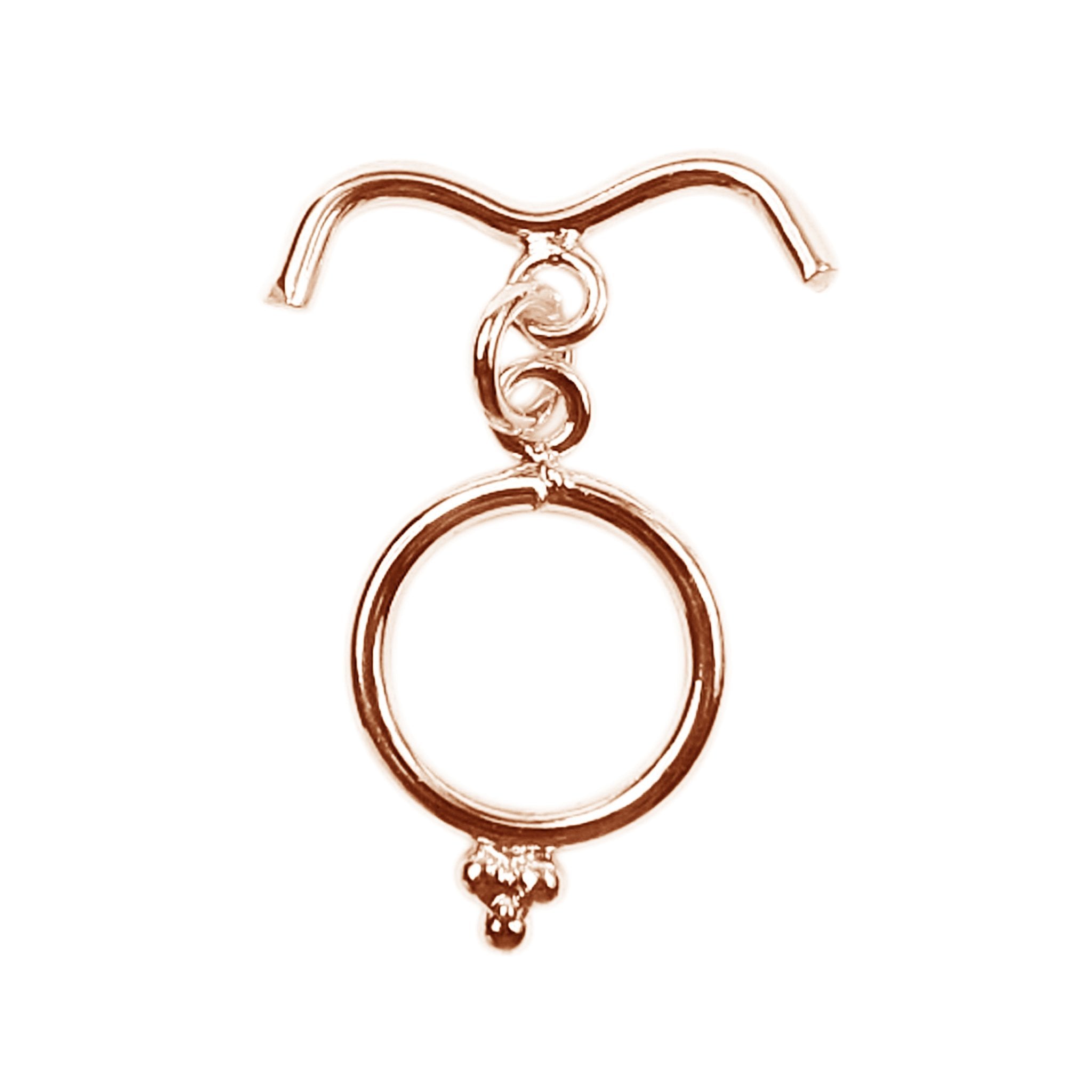 Wholesale Rose Gold Overlay Toggle Clasp handcrafted in India with curved bar and circular loop design