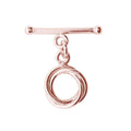 Wholesale Rose Gold Overlay Toggle Clasp handcrafted in India with double-ring loop design