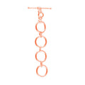 Wholesale Rose Gold Overlay Toggle Clasp handcrafted in India with multi-ring chain design