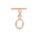 Wholesale Rose Gold Overlay Toggle Clasp handcrafted in India with oval loop and smooth bar design