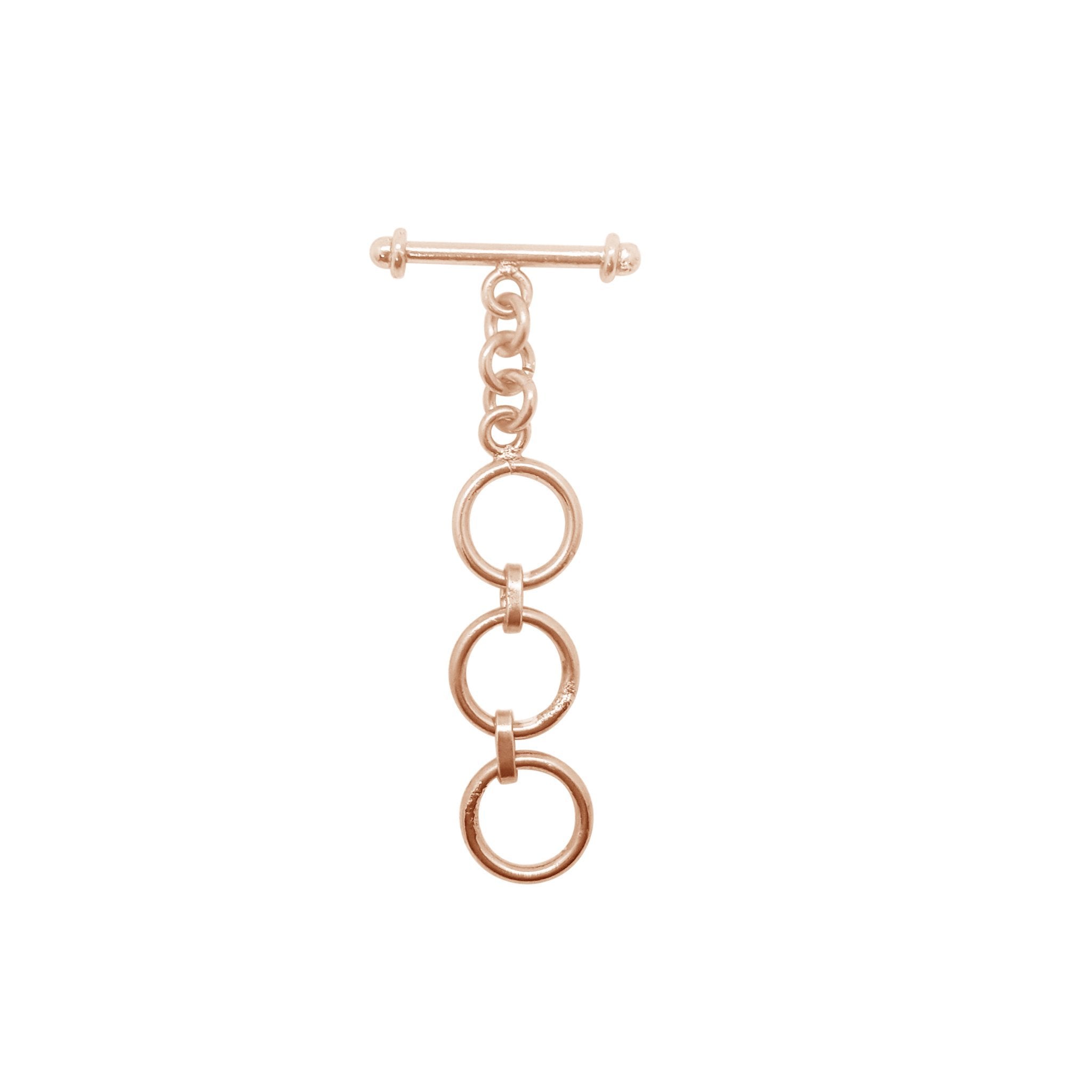 Wholesale Rose Gold Overlay Toggle Clasp handcrafted in India with triple loop chain design