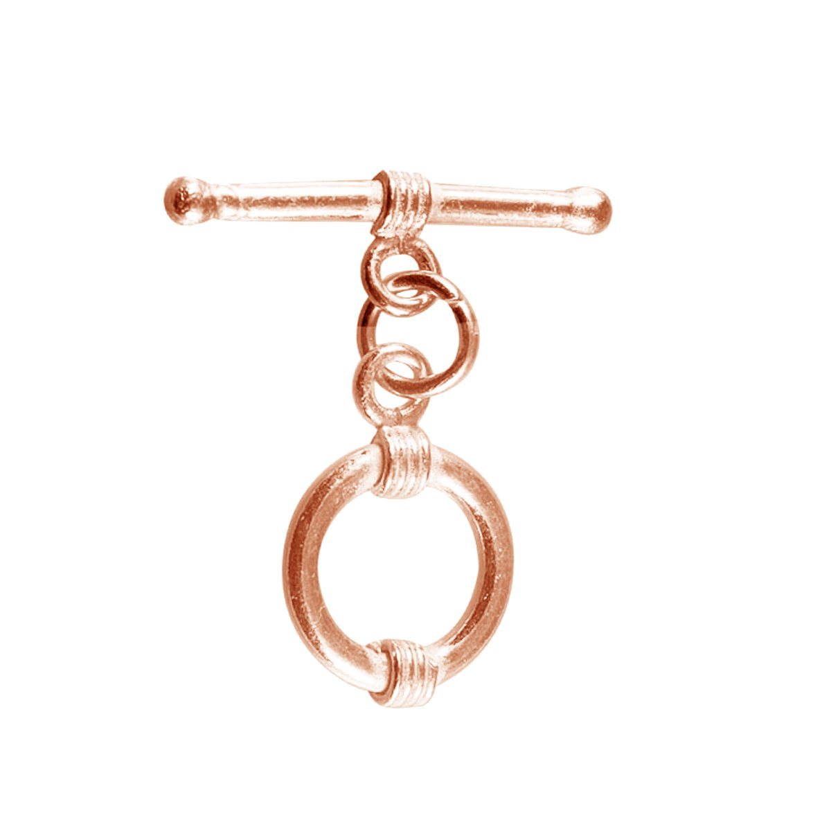 Wholesale Rose Gold Overlay Toggle Clasp handcrafted in India with classic double coil design