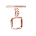 Wholesale Rose Gold Overlay Toggle Clasp square frame design handcrafted in India
