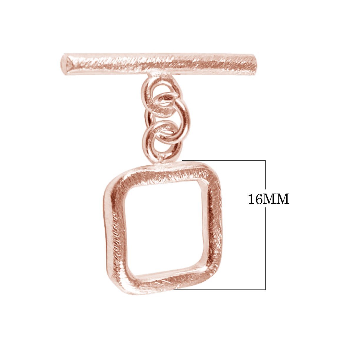 Wholesale Rose Gold Overlay Toggle Clasp square frame design handcrafted in India