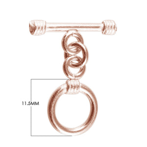 Wholesale Rose Gold Overlay Toggle Clasp chain-linked round design handcrafted in India