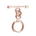 Wholesale Rose Gold Overlay Toggle Clasp chain-linked round design handcrafted in India