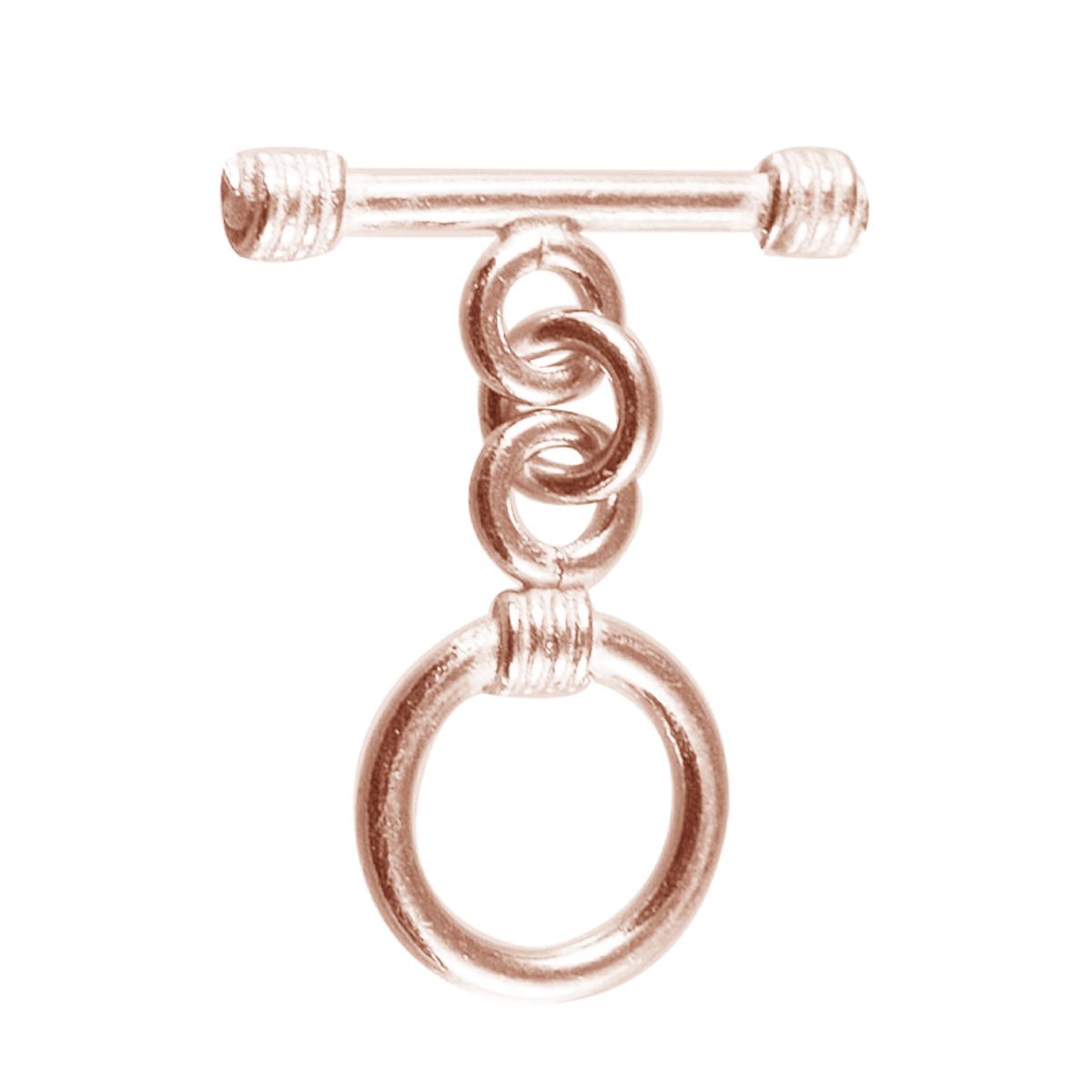 Wholesale Rose Gold Overlay Toggle Clasp chain-linked round design handcrafted in India