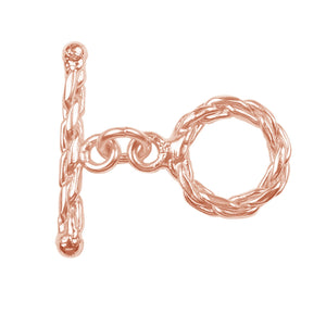 Wholesale Rose Gold Overlay Toggle Clasp twisted rope design handcrafted in India