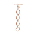 Rose Gold Overlay Toggle Clasp with oval link design for wholesale jewelry making.