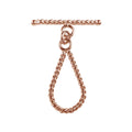 Rose Gold Overlay toggle clasp with rope-textured teardrop loop and twisted bar for wholesale jewelry findings.