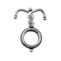 Wholesale silver overlay rope-edge toggle clasp for jewelry making

Bulk silver overlay toggle clasp with circular ring and bar

Bali-inspired silver overlay toggle clasp wholesale jewelry finding

Durable silver overlay toggle clasp for bracelets and necklaces wholesale

Rope-edge design toggle clasp in silver overkay, wholesale supplies