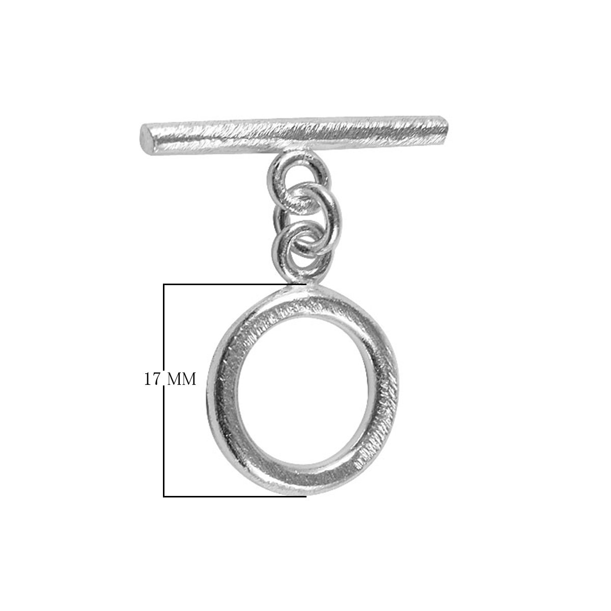 Silver Overlay toggle clasp with ring-and-bar design, handcrafted in India for wholesale jewelry findings and bulk supply.