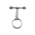 Silver Overlay decorative toggle clasp with ornamental bar ends, handcrafted in India for wholesale jewelry findings and bulk supply.