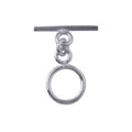 925 Sterling Silver toggle clasp with smooth round ring and straight bar, wholesale jewelry findings India