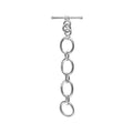 Sterling Silver five-ring toggle clasp with polished finish, wholesale jewelry findings India