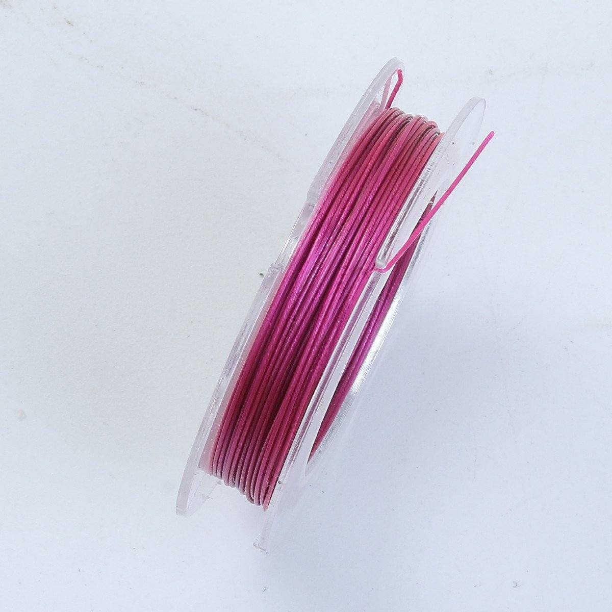 WF-101-25G Fuchsia Color Wire 25 Gauge Beads Bali Designs Inc 