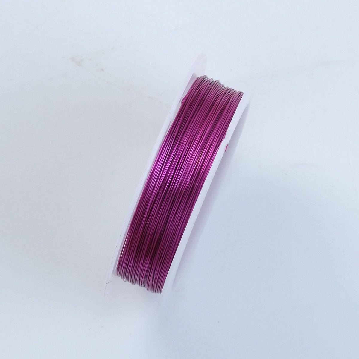 WF-101-28G Fuchsia Color Wire 28 Gauge Beads Bali Designs Inc 