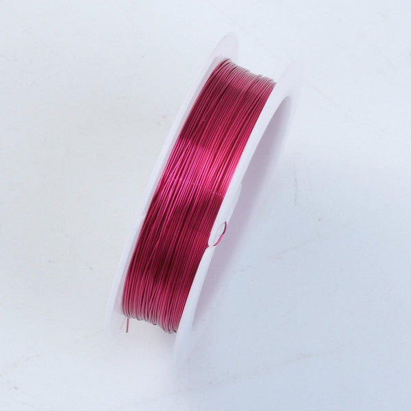 WF1-101-26G Fuchsia Color Wire 26 Gauge Beads Bali Designs Inc 