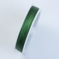 Handcrafted green color silver overlay over copper 26 gauge jewelry wire spool with glossy finish made in India