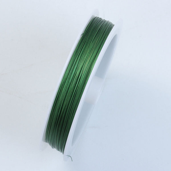 WG-101-26G Green Color Wire 26 Gauge Beads Bali Designs Inc 